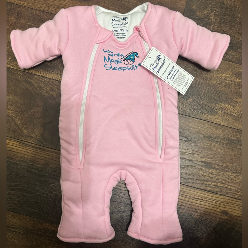 NWT Baby Merlin's Magic Sleepsuit Pink Size Small- 3-6 months (12-18 pounds)